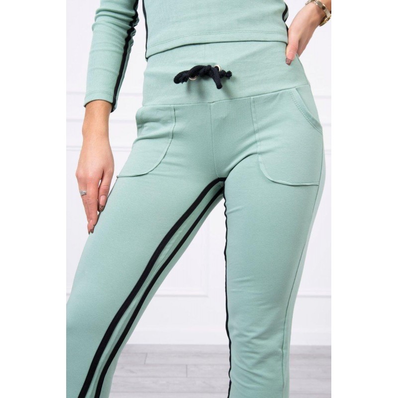 Púdrovo tmavomätová dámska tepláková súprava 8958