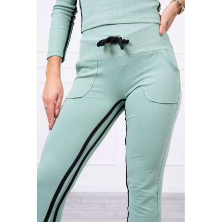 Púdrovo tmavomätová dámska tepláková súprava 8958