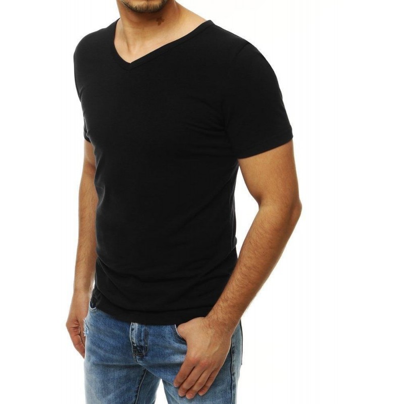 Čierne pánske tričko bez potlače RX4114, veľ. XL