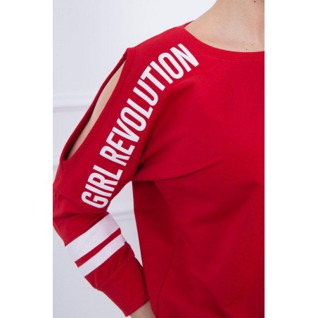 Dámska tepláková súprava Girl Revolution 8849 - červená