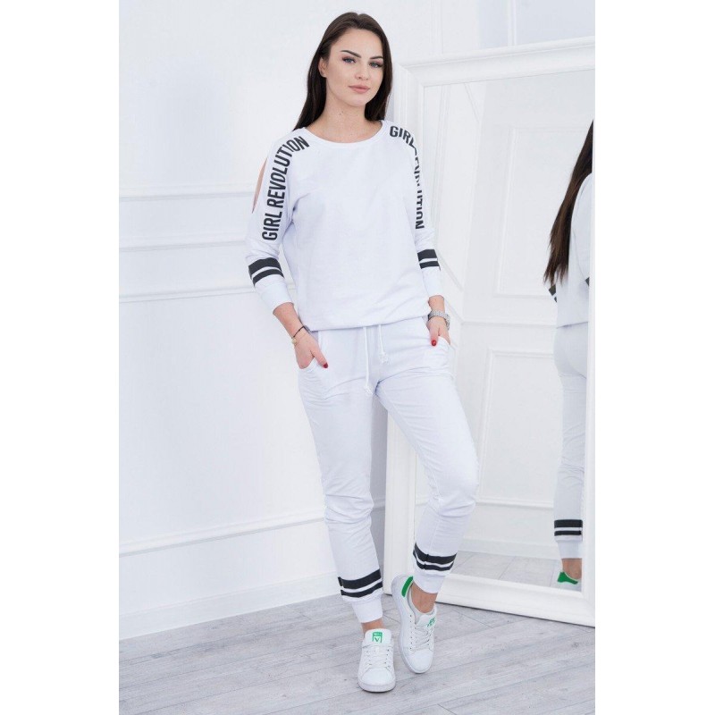 Dámska tepláková súprava Girl Revolution 8849 - biela