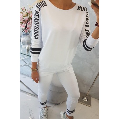 Dámska tepláková súprava Girl Revolution 8849 - biela