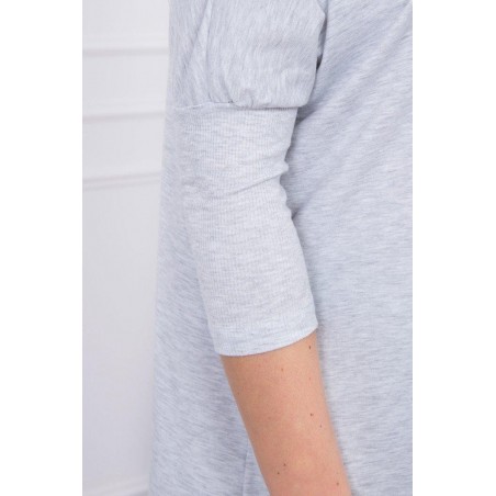 Dámska blúzka oversize 8875 - svetlosivá
