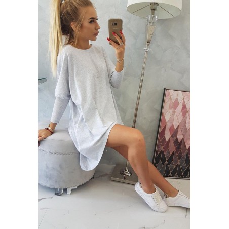 Dámska blúzka oversize 8875 - svetlosivá
