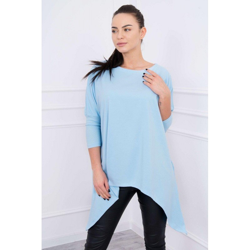 Dámska blúzka oversize 8875 - svetlomodrá