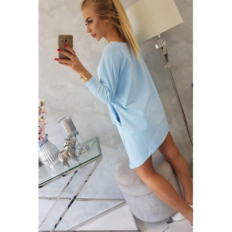 Dámska blúzka oversize 8875 - svetlomodrá