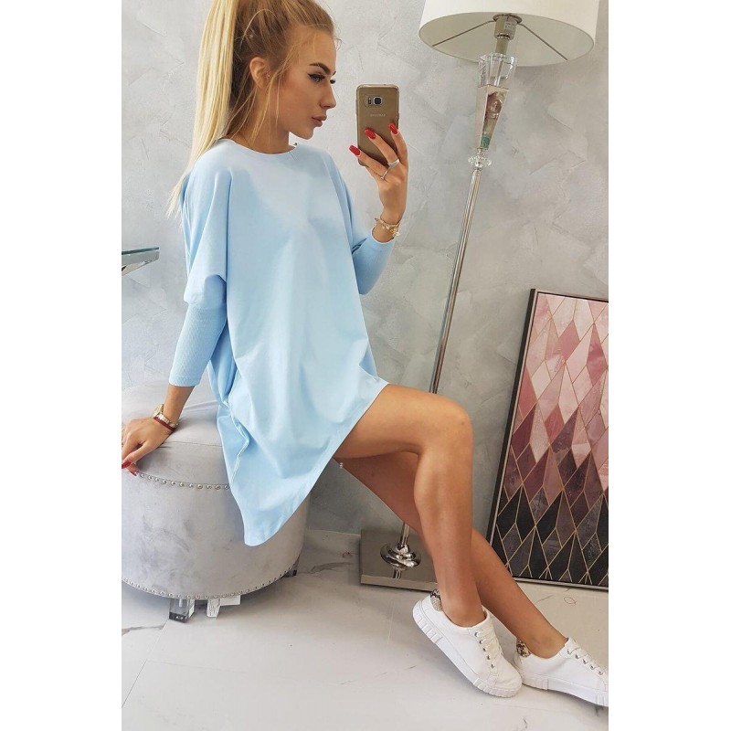 Dámska blúzka oversize 8875 - svetlomodrá
