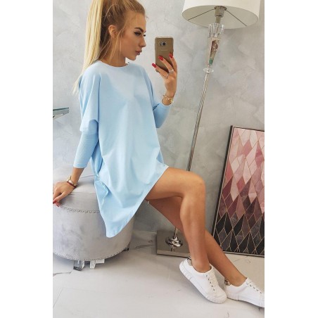 Dámska blúzka oversize 8875 - svetlomodrá
