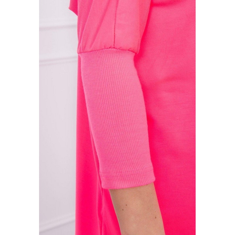 Dámska blúzka oversize 8875 - neónovo ružová