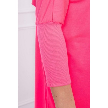 Dámska blúzka oversize 8875 - neónovo ružová