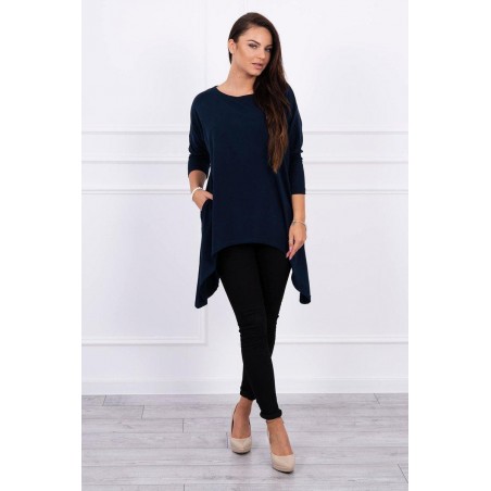 Dámska blúzka oversize 8875 - námornícka modrá