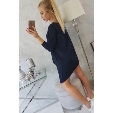 Dámska blúzka oversize 8875 - námornícka modrá