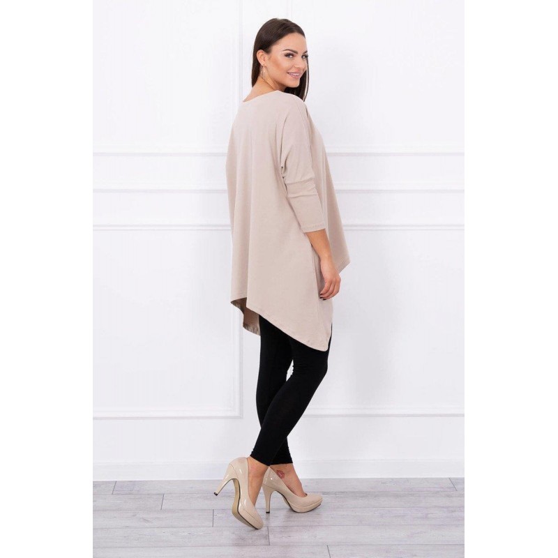 Dámska blúzka oversize 8875 - svetlobéžová