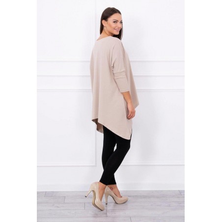 Dámska blúzka oversize 8875 - svetlobéžová
