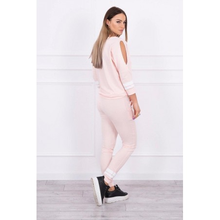 Dámska tepláková súprava Girl Revolution 8849 - púdrovo-ružová