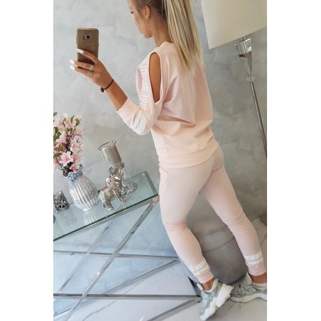 Dámska tepláková súprava Girl Revolution 8849 - púdrovo-ružová