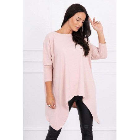 Dámska blúzka oversize 8875 - púdrovo tmavoružová