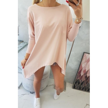 Dámska blúzka oversize 8875 - púdrovo tmavoružová