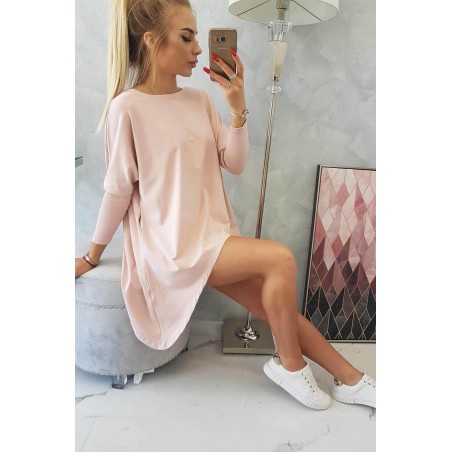 Dámska blúzka oversize 8875 - púdrovo tmavoružová