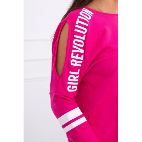 Dámska tepláková súprava Girl Revolution 8849 - fuchsiová
