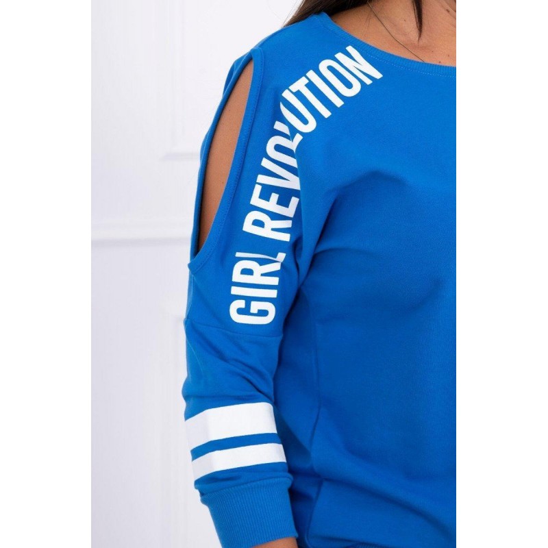 Dámska tepláková súprava Girl Revolution 8849 - modrá
