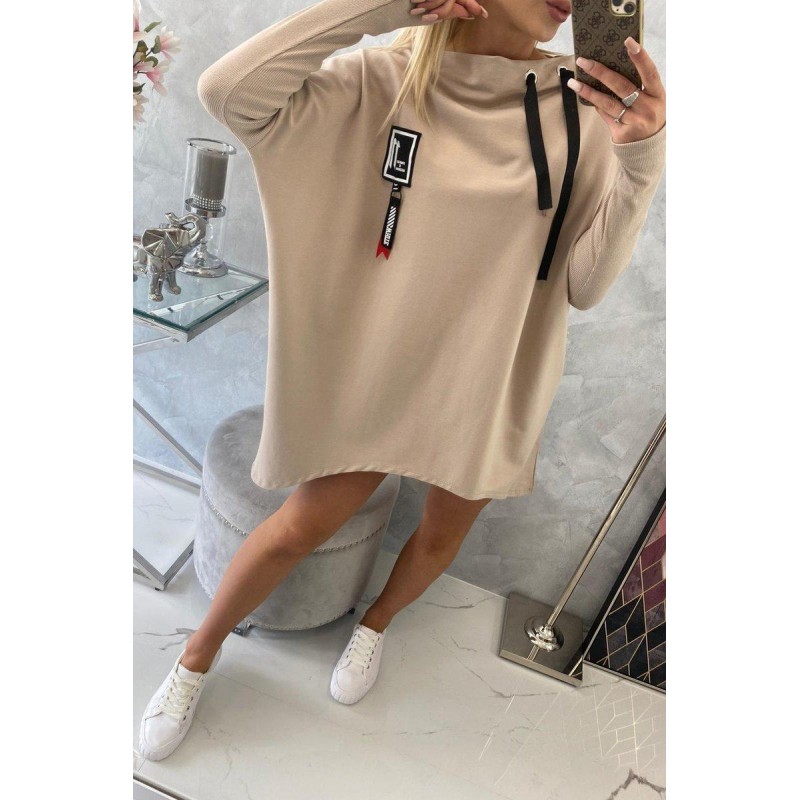 Dámska mikina oversize 0015 - béžová