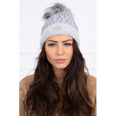 Svetlosivá dámska čiapka K160