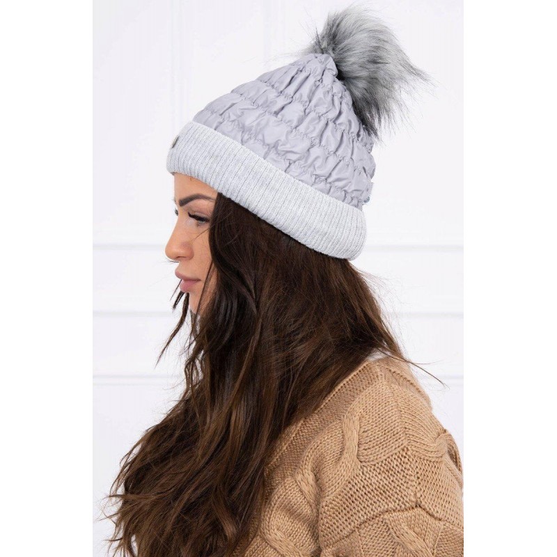 Svetlosivá dámska čiapka K160