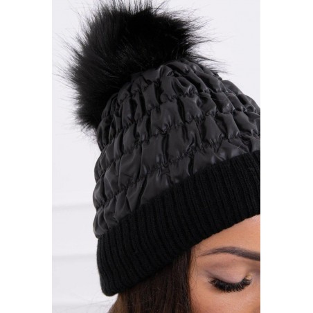 Čierna dámska čiapka K160