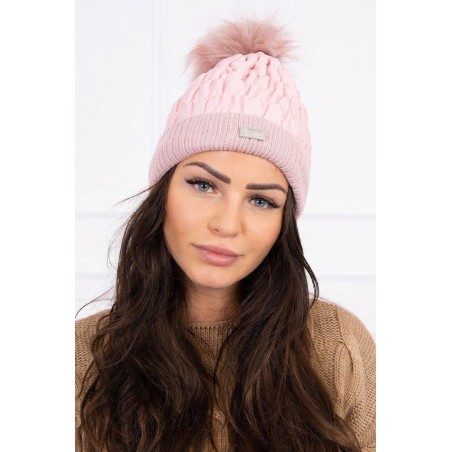 Ružová dámska čiapka K160