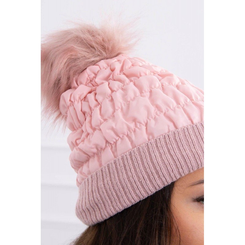 Ružová dámska čiapka K160