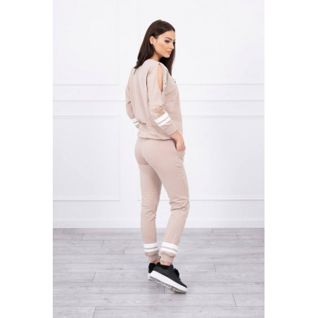 Dámska tepláková súprava Girl Revolution 8849 - béžová