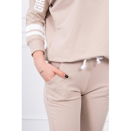 Dámska tepláková súprava Girl Revolution 8849 - béžová