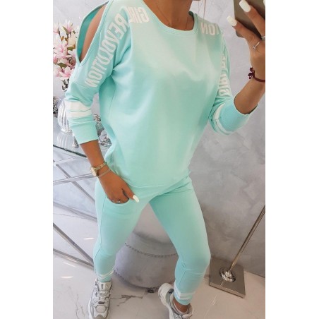 Dámska tepláková súprava Girl Revolution 8849 - mätová