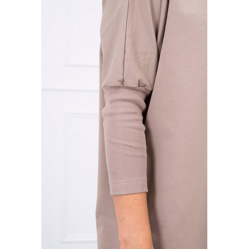 Dámska blúzka oversize 8875 - tmavobéžová