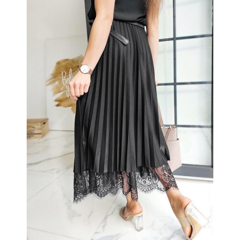 Dámska čierna plisovaná sukňa TIA CY0287