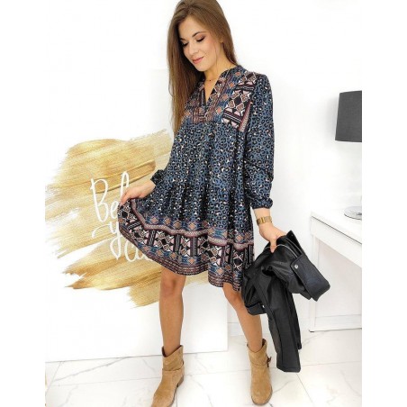 Dámske šaty DEOS EY1362 - modré