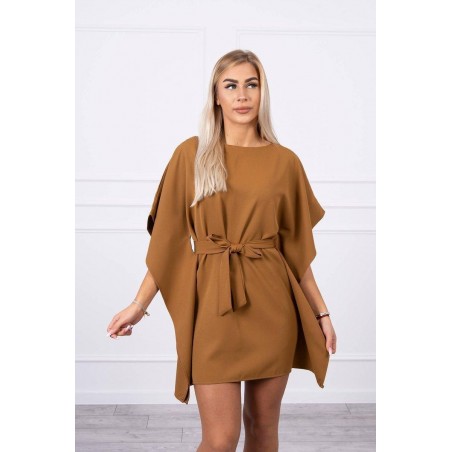 Dámske oversize šaty 9016 - kamelové