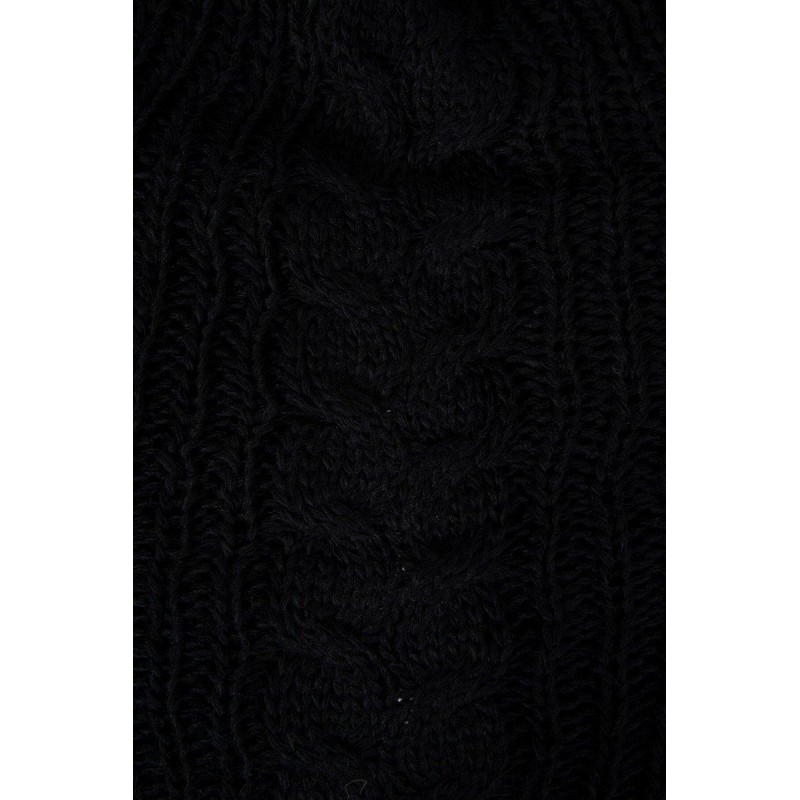 Čierna dámska čiapka a šál K133