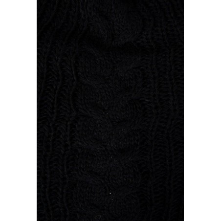 Čierna dámska čiapka a šál K133