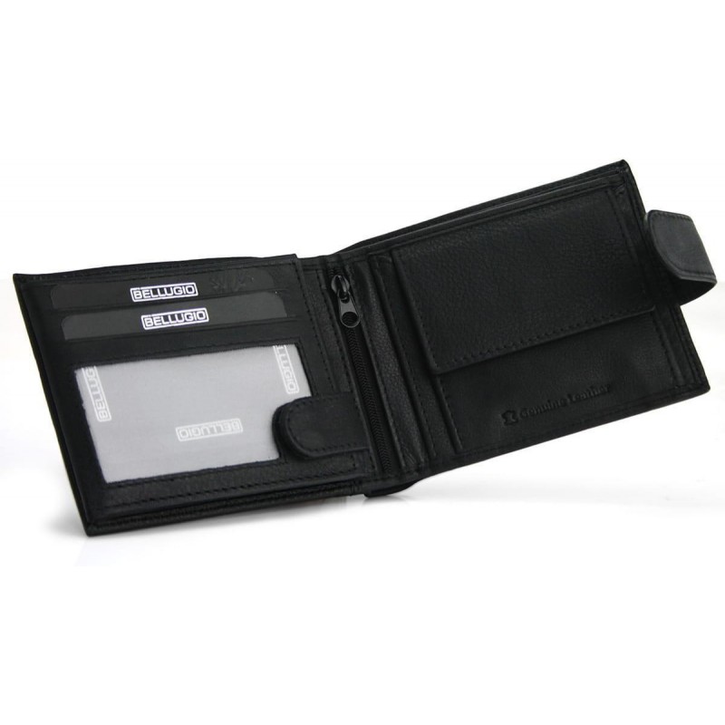 Pánska kožená peňaženka RFID EM-96R-032 - čierna