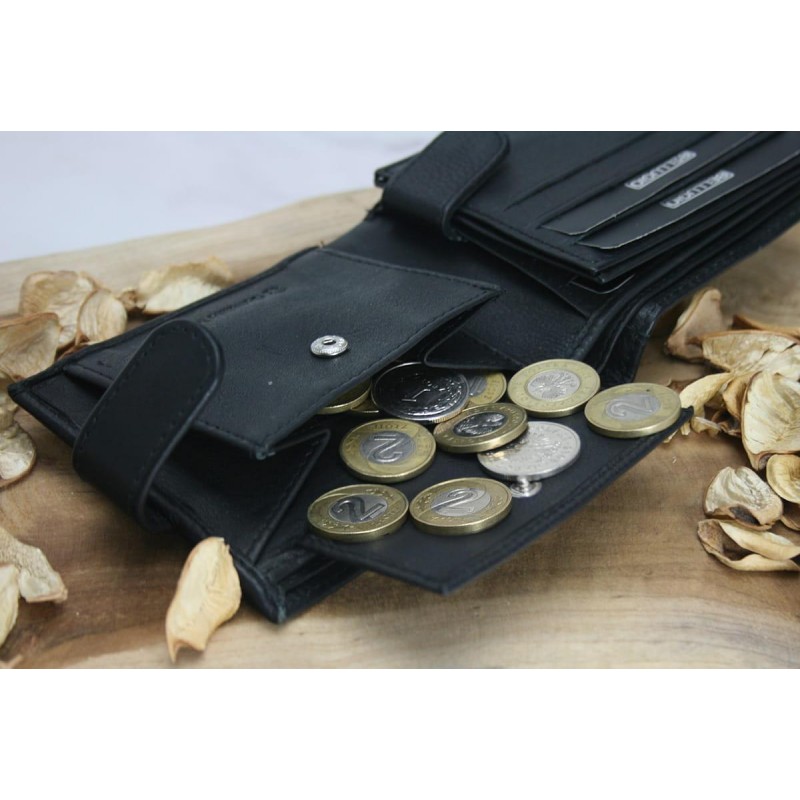 Malá kožená pánska peňaženka RFID EM-96R-035