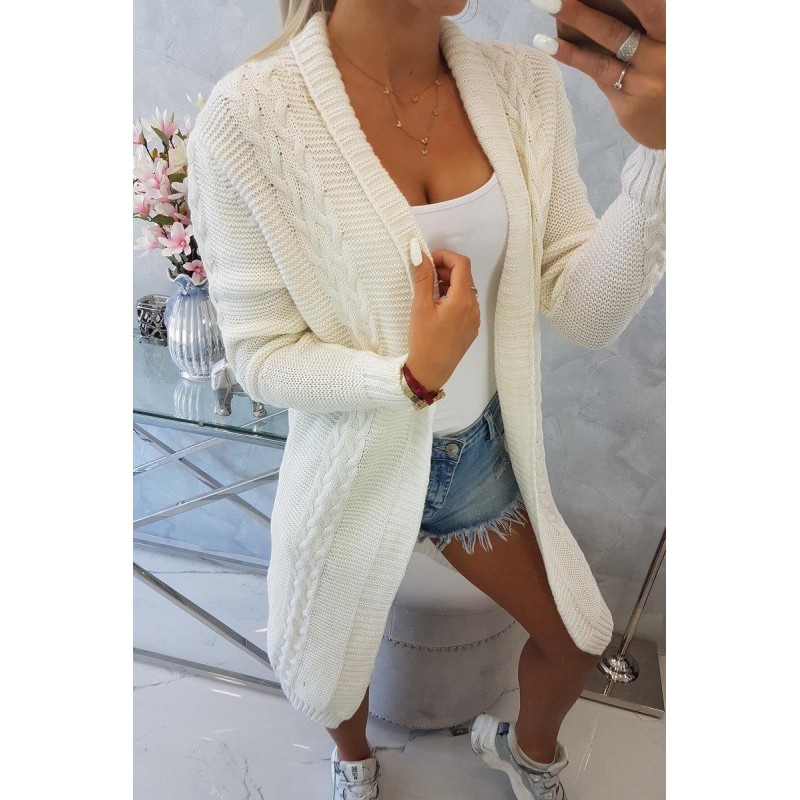 Ecru kardigán pre dámy 2019-1