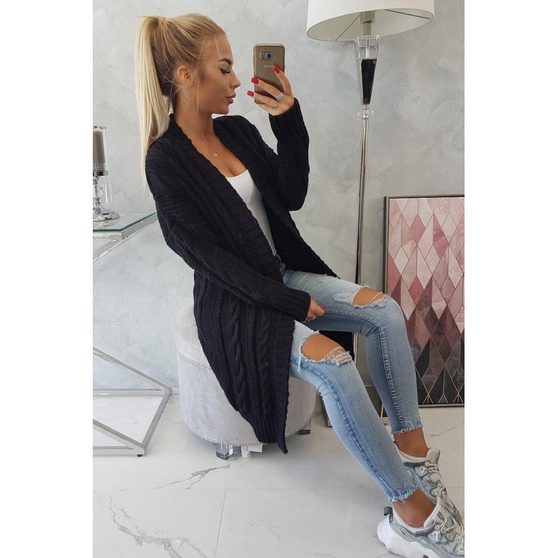 Dámsky pletený kardigán 2019-21 - čierny