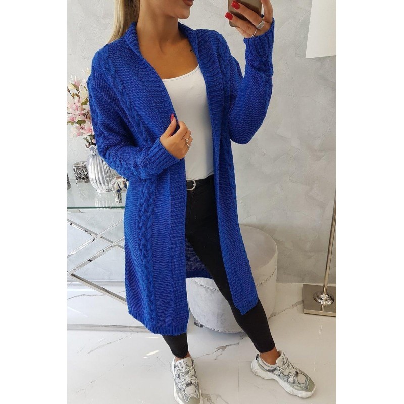 Modrý kardigán pre dámy 2019-1