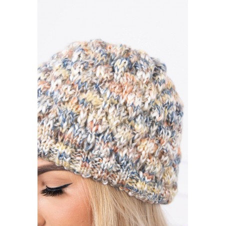 Dámska čiapka K156 - modro-žltá