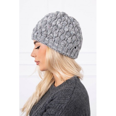 Dámska čiapka K156 - tmavosivá