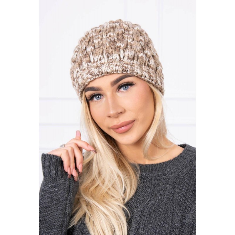 Dámska čiapka K156 - svetlohnedá