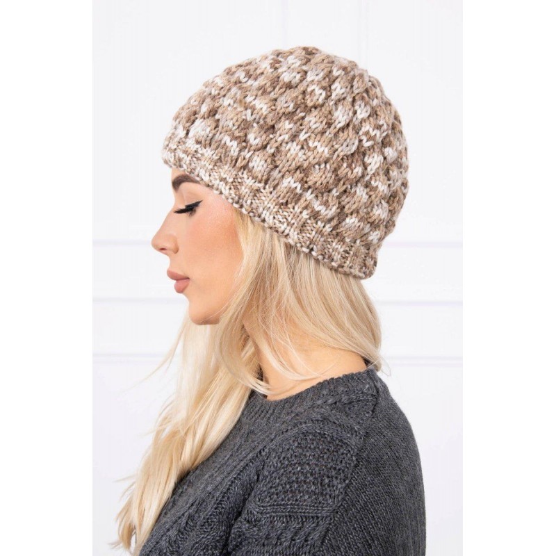 Dámska čiapka K156 - svetlohnedá