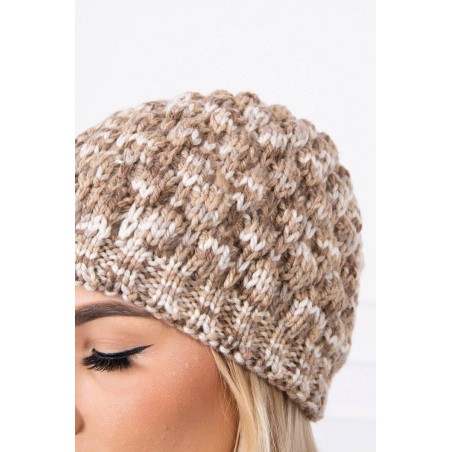 Dámska čiapka K156 - svetlohnedá
